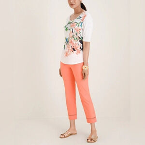 Chico’s So Slimming Lattice Hem Slim Crop Pants